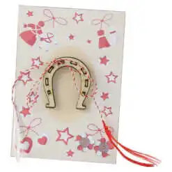 Martisor Potcoava din lemn 3 CM