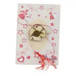 Martisor Buburuza din lemn 2 CM