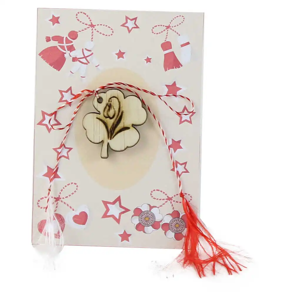 Martisor Ghiocel din lemn 2 CM