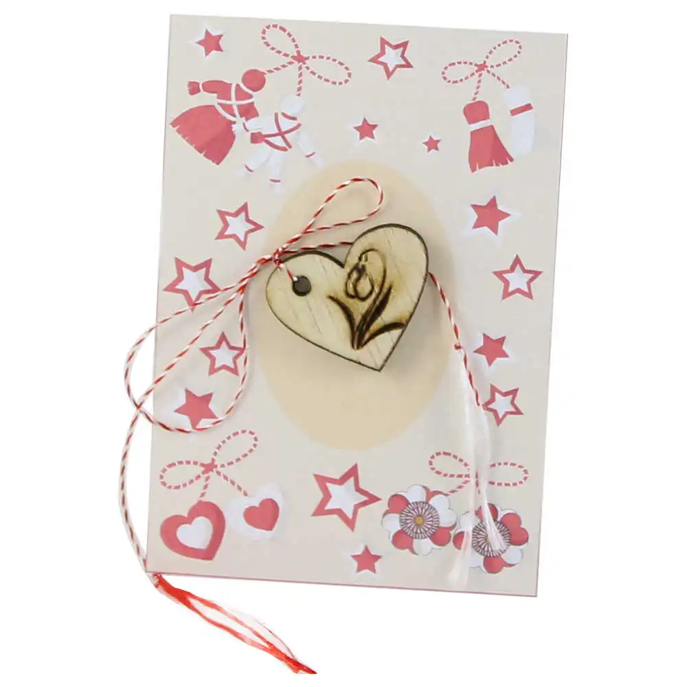 Martisor Ghiocel din lemn 2 CM