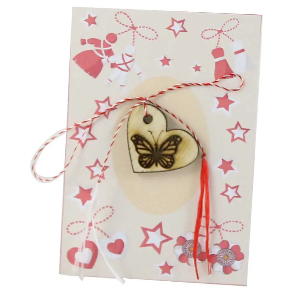 Martisor Fluturas din lemn 2 CM Martisor Fluturas din lemn 2 CM