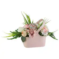 Aranjament floral cu decor 24x22 CM
