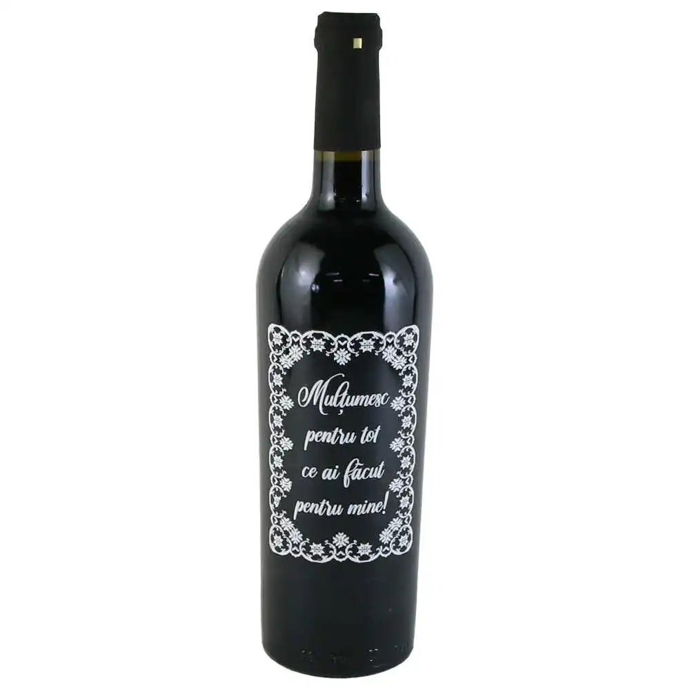 Vin rosu 750 ml "Multumesc pentru tot ce ai facut pentru mine!"