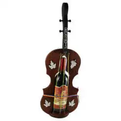 Suport lemn cu sticla de vin