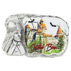 Magnet de frigider din rasina Castelul Bran 8x5 CM
