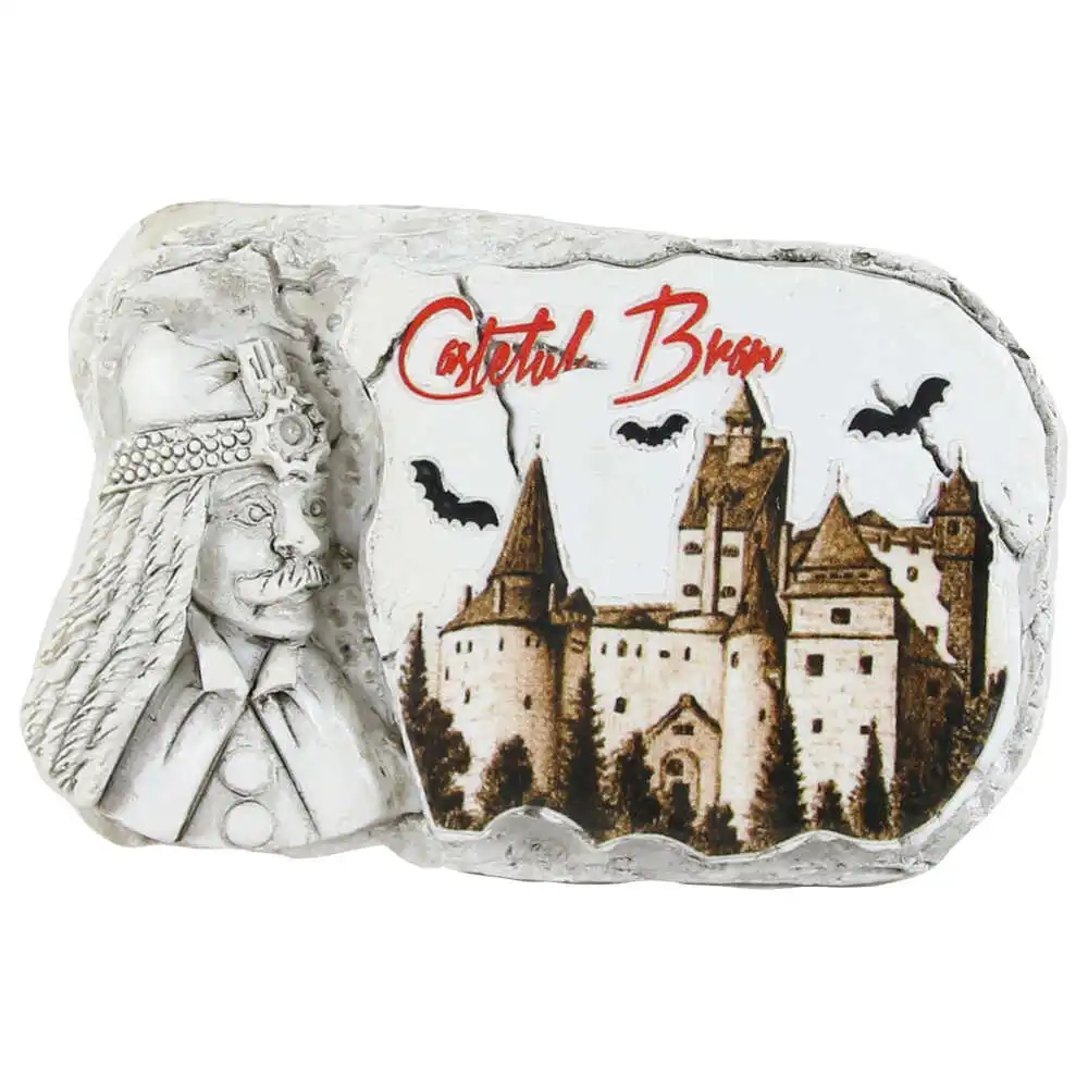 Magnet de frigider din rasina Castelul Bran 8x5 CM