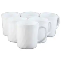 Set 6 cani din sticla opal 250 ml
