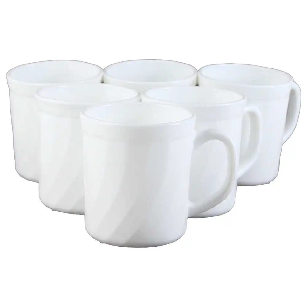 Set 6 cani din sticla opal 250 ml Set 6 cani din sticla opal 250 ml