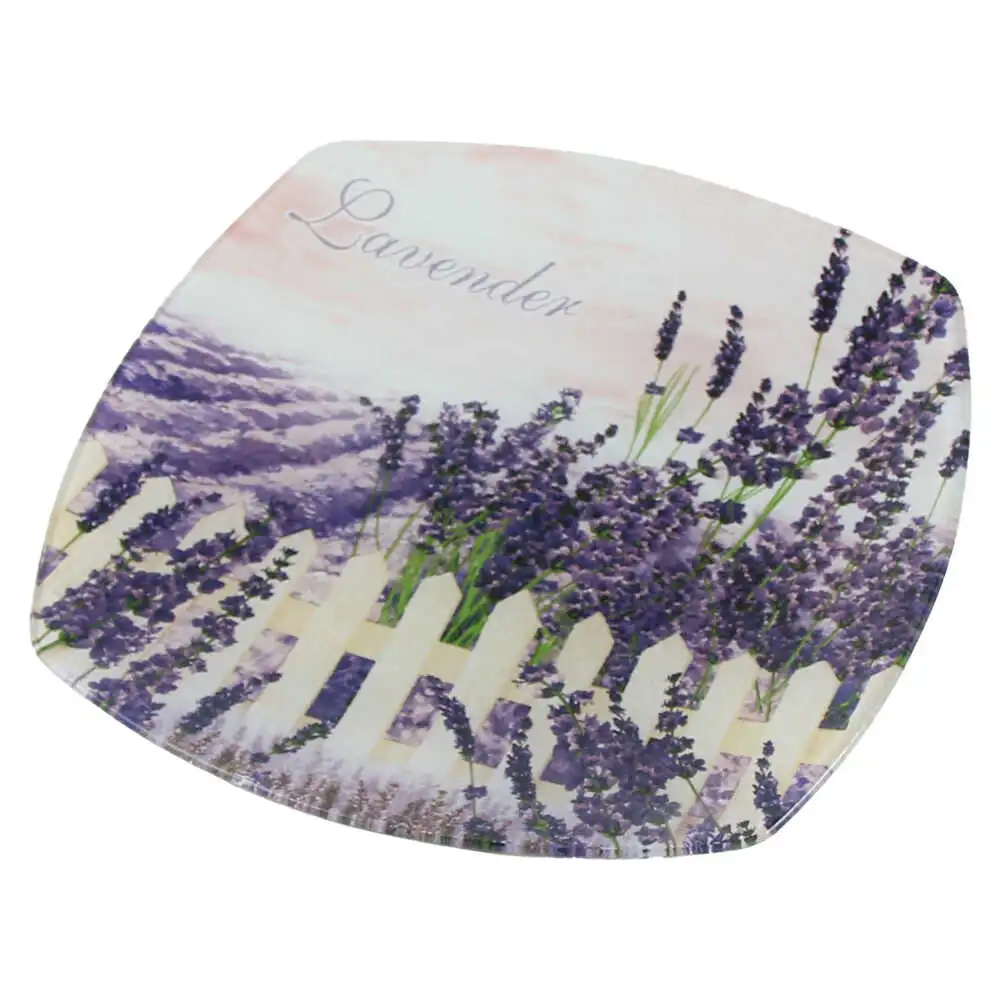Platou din sticla Lavender 25x25 CM Platou din sticla Lavender 25x25 CM