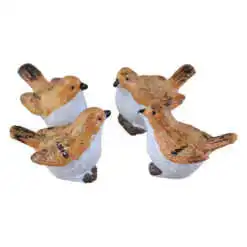 Set 4 decor din rasina Pasare 2 CM