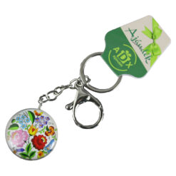 Breloc din rasina cu motive florale 3x11 CM
