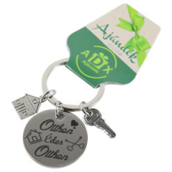 Breloc din metal "Otthon edes otthon"