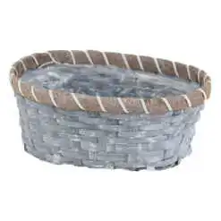 Ghiveci oval Quinn din rachita 23x16 CM