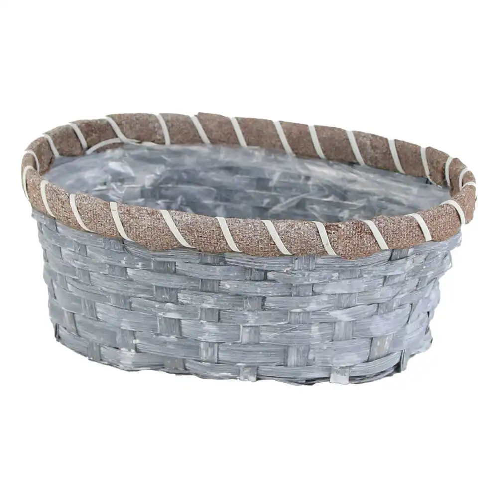 Ghiveci oval Quinn din rachita 23x16 CM