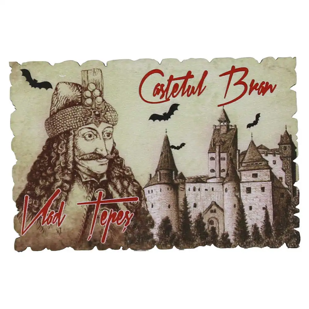 Magnet frigider din lemn "Romania" 9x6 CM Magnet frigider din lemn "Romania" 9x6 CM