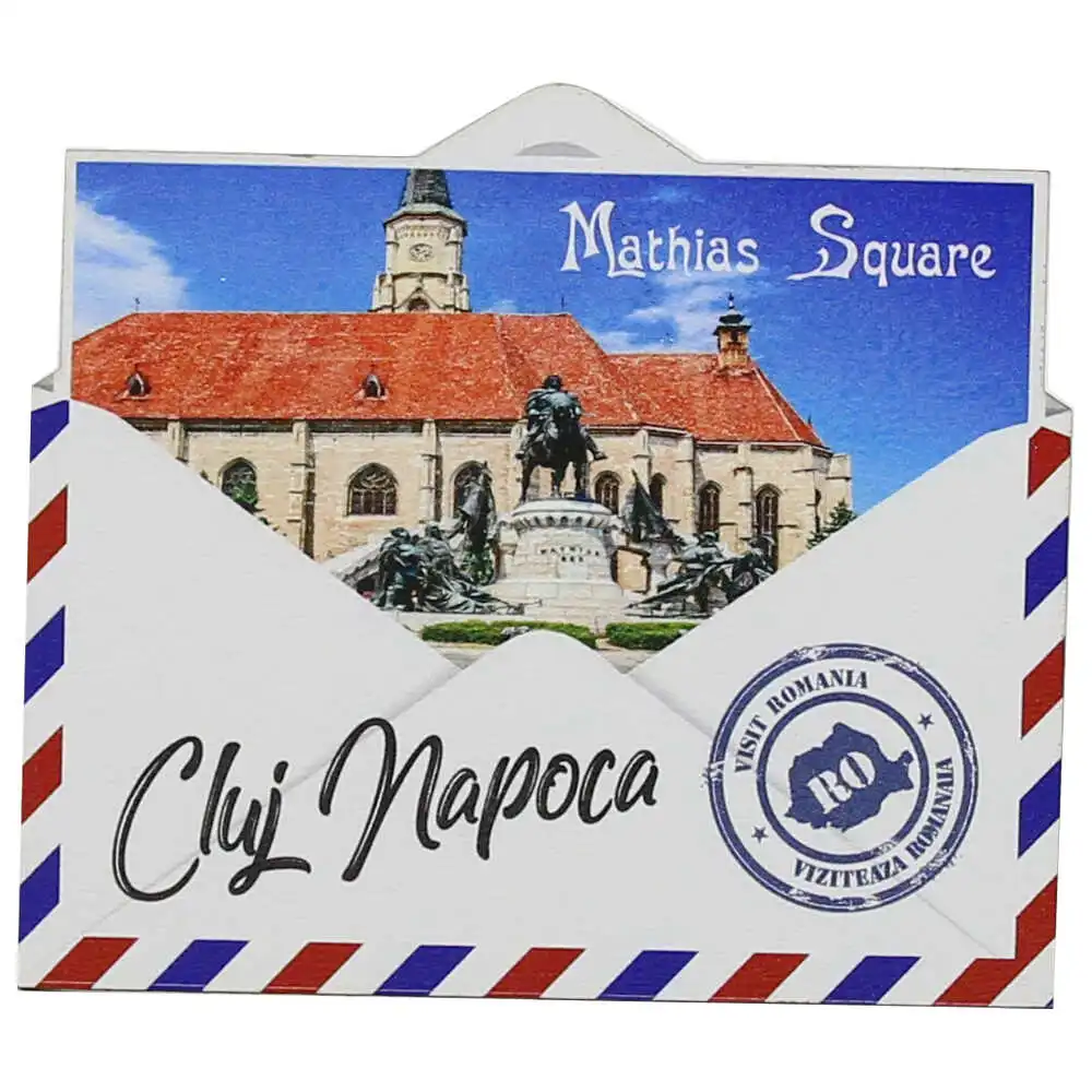 Magnet frigider din lemn Cluj-Napoca 9 x 8 cm