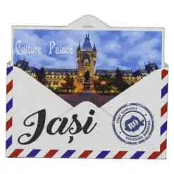 Magnet frigider din lemn "Romania" 9x8 CM