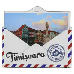 Magnet frigider din lemn "Romania" 9x8 CM