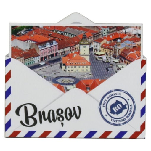Magnet frigider din lemn "Romania" 9x8 CM
