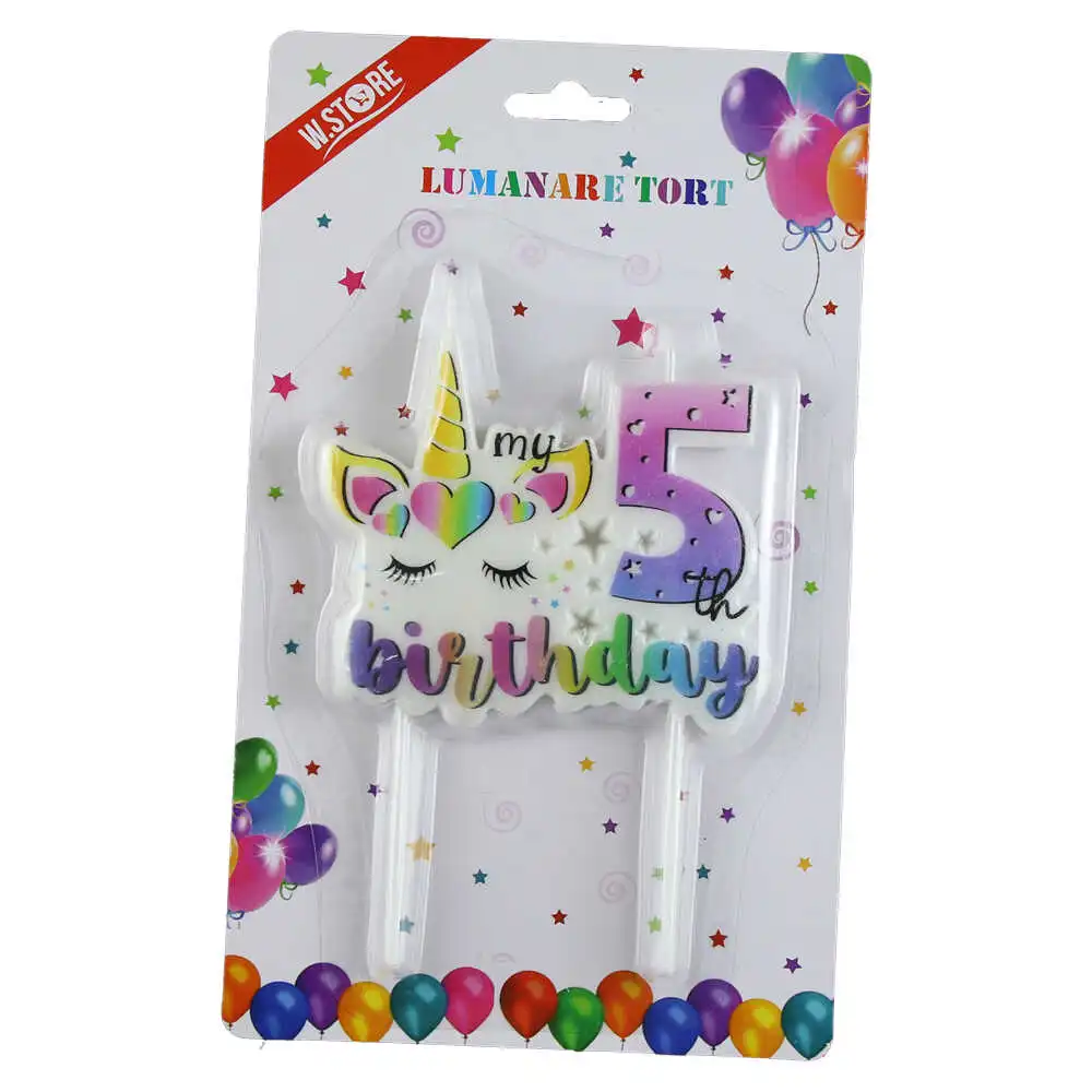Lumanare tort "My 5 th Birhday Lumanare tort "My 5 th Birhday