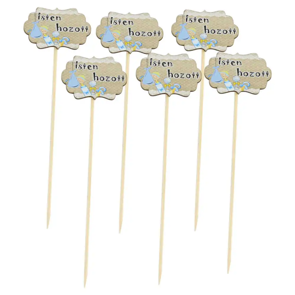 Set 6 pick tablite decorative "Sok szeretettel" 7x24 CM Set 6 pick tablite decorative "Sok szeretettel" 7x24 CM