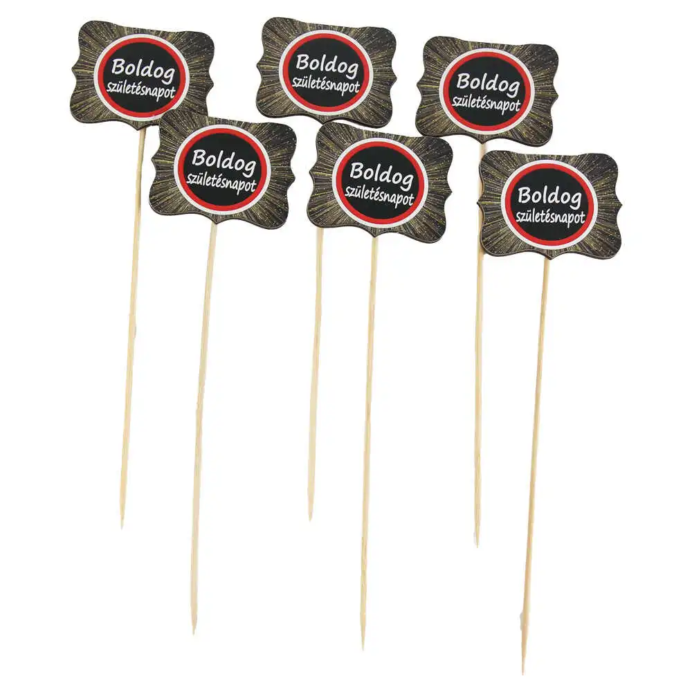 Set 6 pick tablite decorative "Sok szeretettel" 7x24 CM Set 6 pick tablite decorative "Sok szeretettel" 7x24 CM