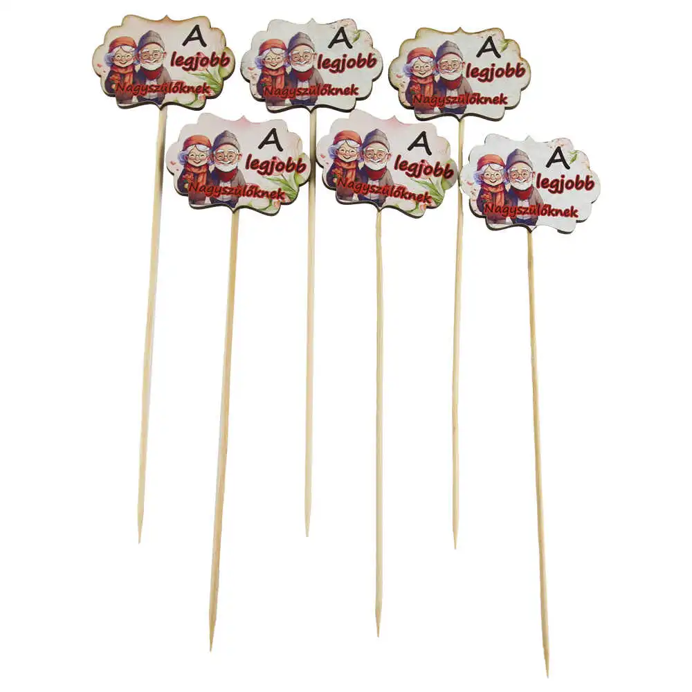 Set 6 pick tablite decorative "Sok szeretettel" 7x24 CM Set 6 pick tablite decorative "Sok szeretettel" 7x24 CM