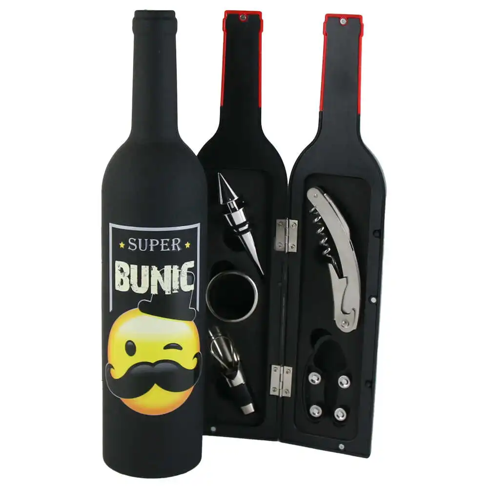 Set 5 accesorii de vin "Super Bunic" Set 5 accesorii de vin "Super Bunic"