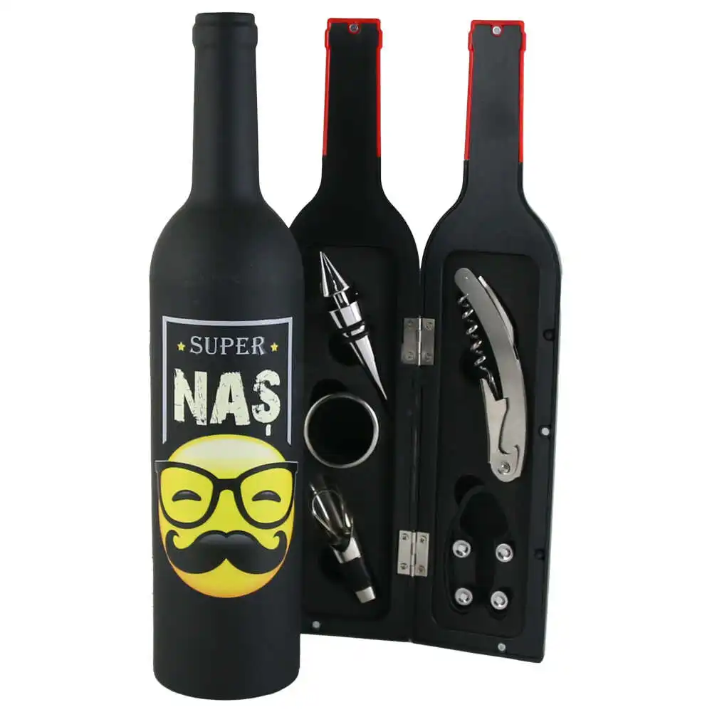 Set 5 accesorii de vin "Super Nas" Set 5 accesorii de vin "Super Nas"