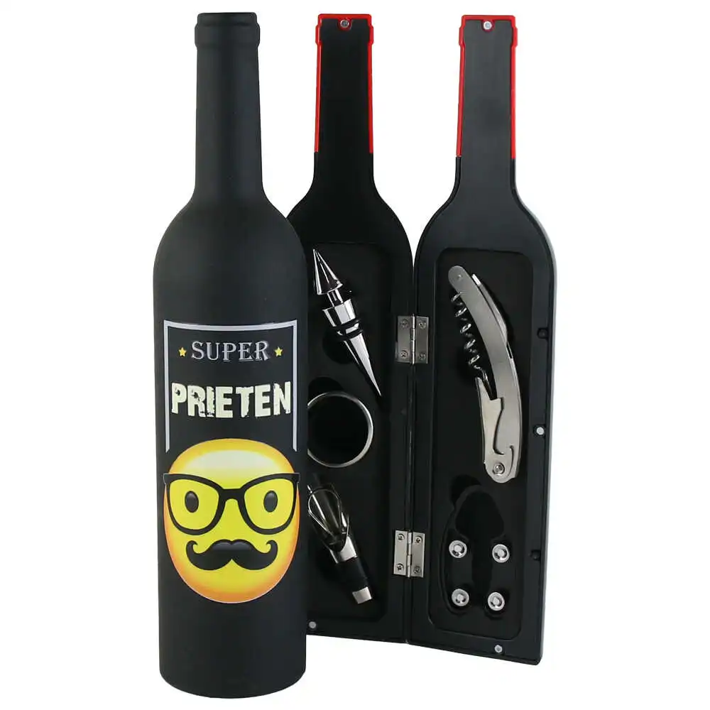 Set 5 accesorii de vin "Super Prieten" Set 5 accesorii de vin "Super Prieten"
