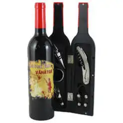 Set 5 accesorii de vin "Cel mai bun Vanator"