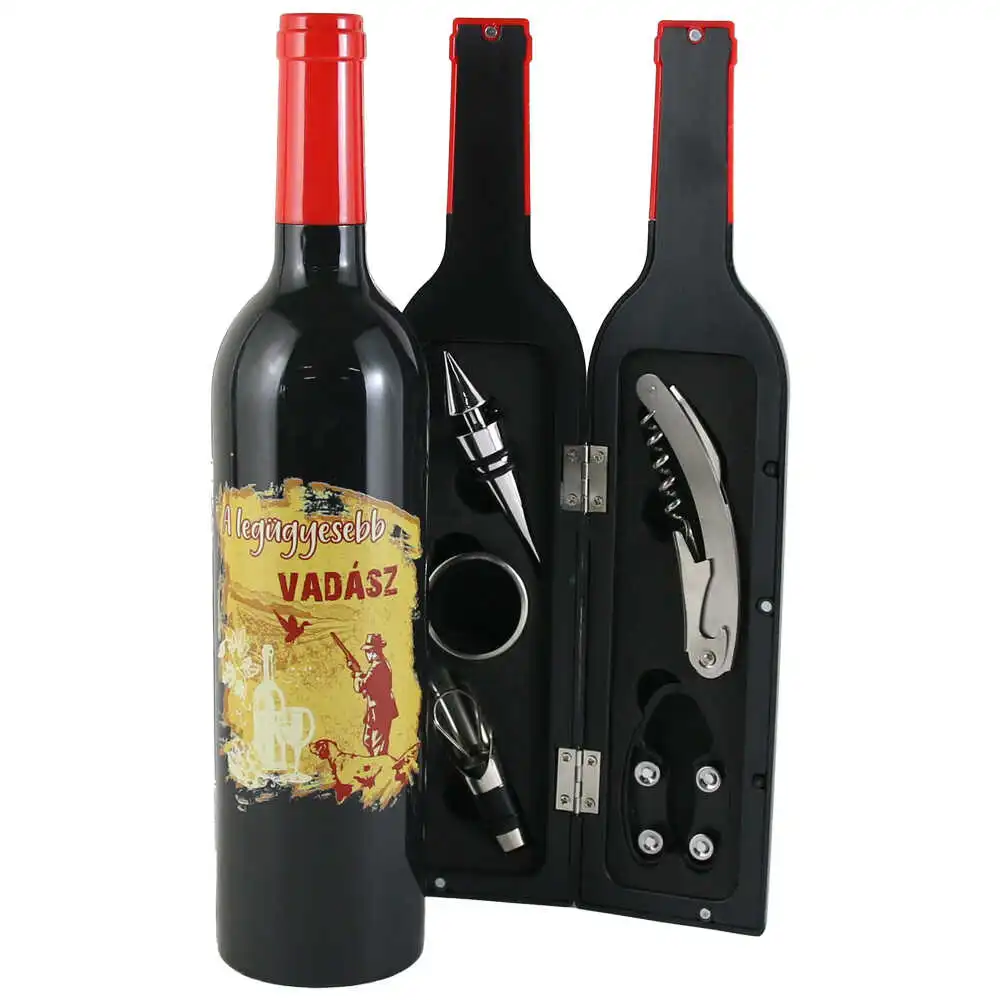 Set 5 accesorii de vin "A legugyesebb Vadasz" Set 5 accesorii de vin "A legugyesebb Vadasz"