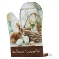 Manusa de bucatarie din textil "Kellemes Unnepeket!"