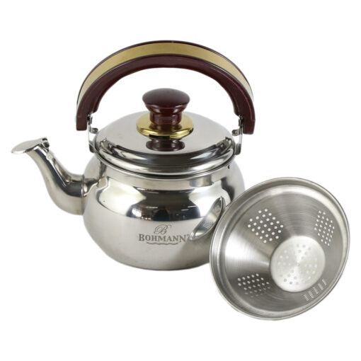 Ceainic din inox cu infuzor si capac 1.5 L