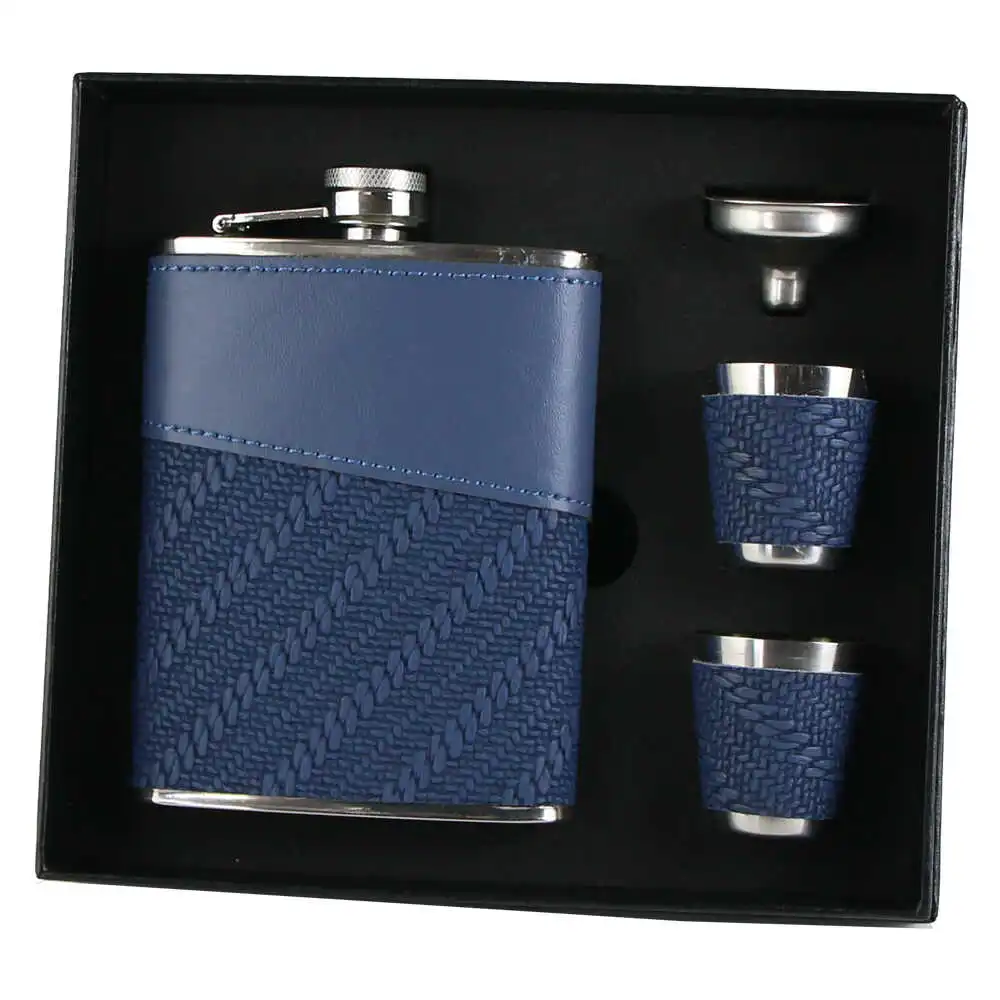 Set plosca cu 2 pahare si palnie Set plosca cu 2 pahare si palnie