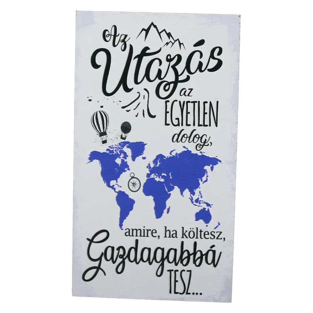 Magnet frigider din lemn "Az utazas az egyetlen dolog..." 8x14 CM Magnet frigider din lemn "Az utazas az egyetlen dolog..." 8x14 CM