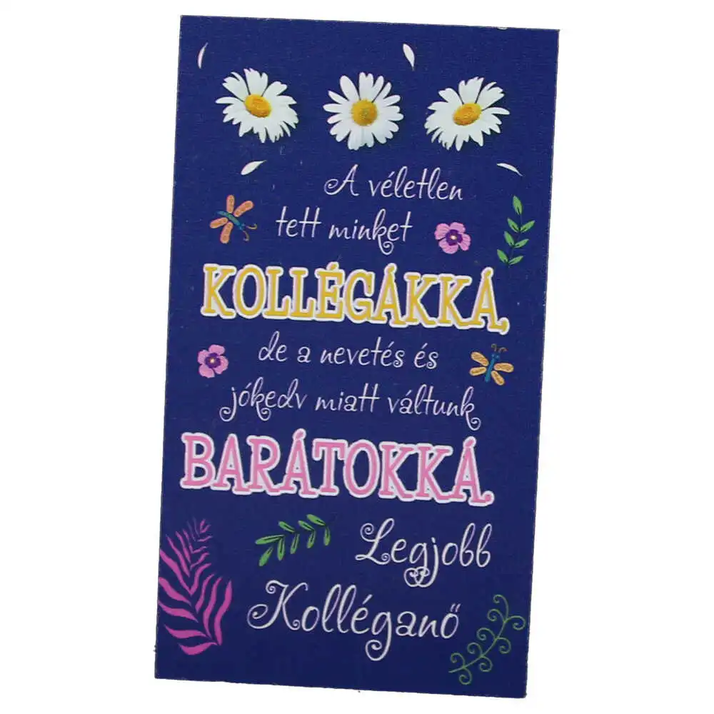 Magnet frigider din lemn "A veletlen tett minket kollegakka..." 8x14 CM Magnet frigider din lemn "A veletlen tett minket kollegakka..." 8x14 CM