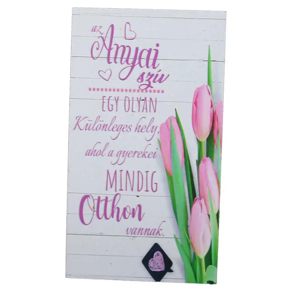 Magnet frigider din lemn "Az anyai sziv..." 8x14 CM Magnet frigider din lemn "Az anyai sziv..." 8x14 CM
