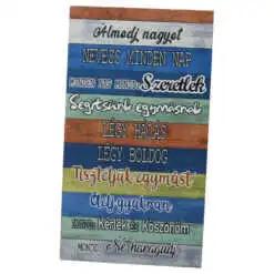 Magnet frigider din lemn "Almodj nagyot..." 8x14 CM