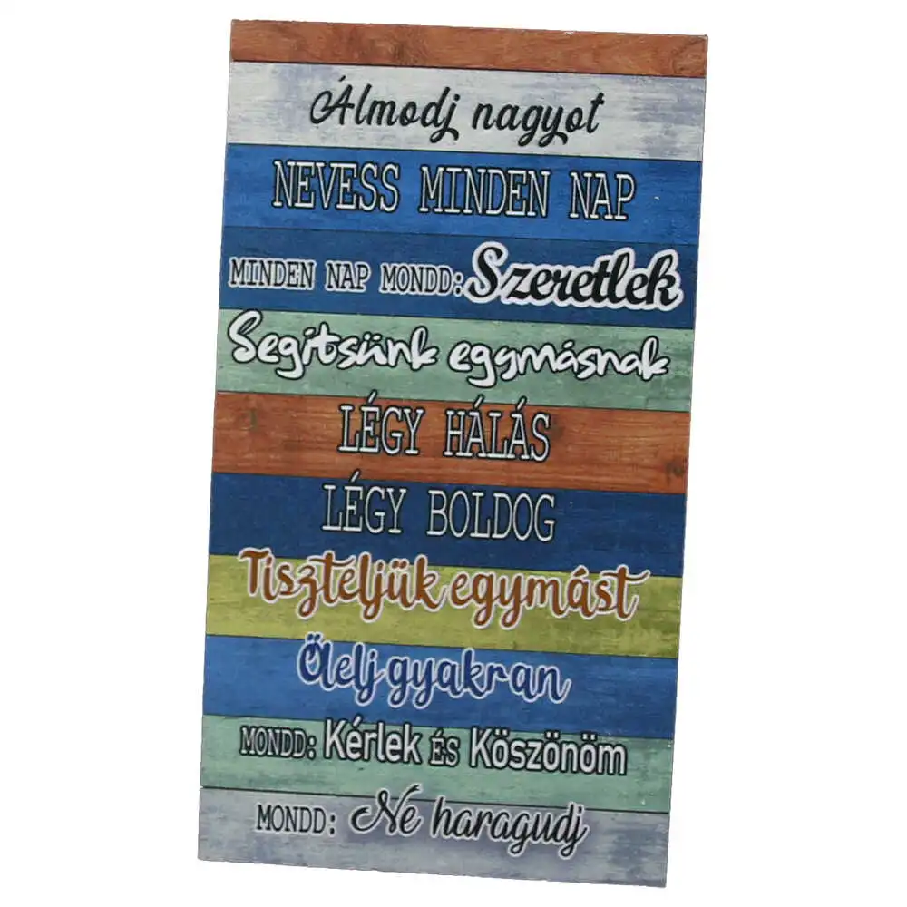 Magnet frigider din lemn "Almodj nagyot..." 8x14 CM
