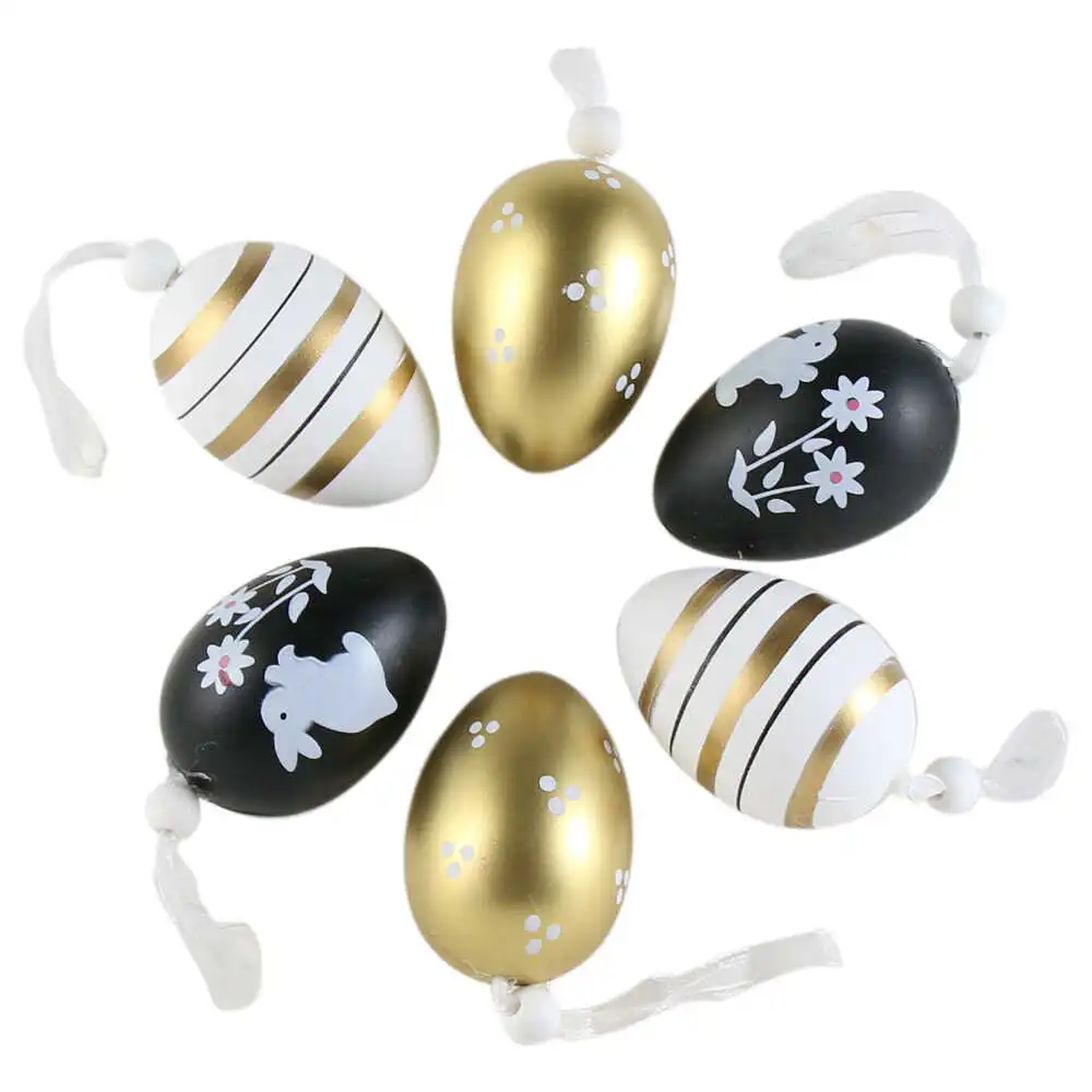 Set 6 oua din plastic 4x6 cm Set 6 oua din plastic 4x6 cm