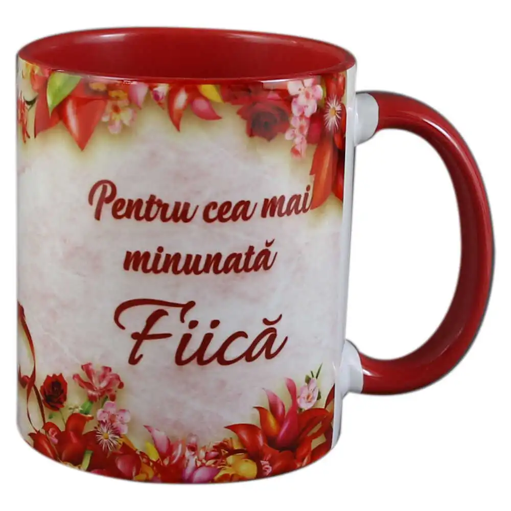 Cana ceramica "Pentru cea mai minunata Fiica" 330 ml Cana ceramica "Pentru cea mai minunata Fiica" 330 ml