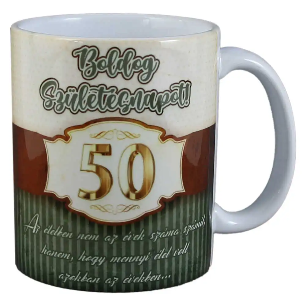 Cana ceramica "50 Boldog Szuletesnapot!" Cana ceramica "50 Boldog Szuletesnapot!"