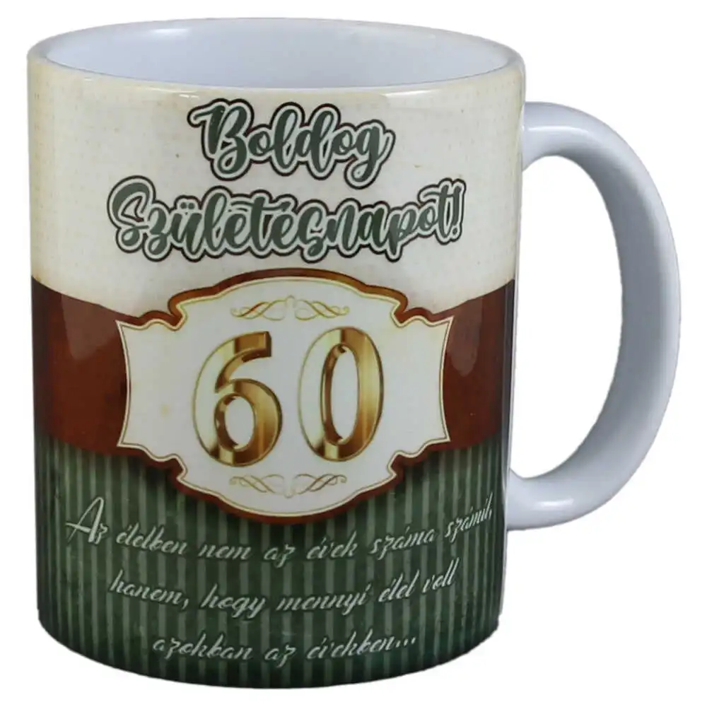 Cana ceramica "60 Boldog Szuletesnapot!" Cana ceramica "60 Boldog Szuletesnapot!"