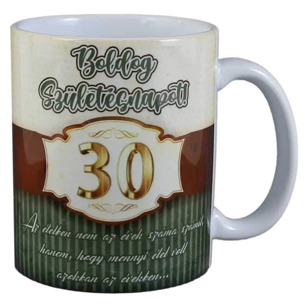 Cana ceramica "30 Boldog Szuletesnapot!"
