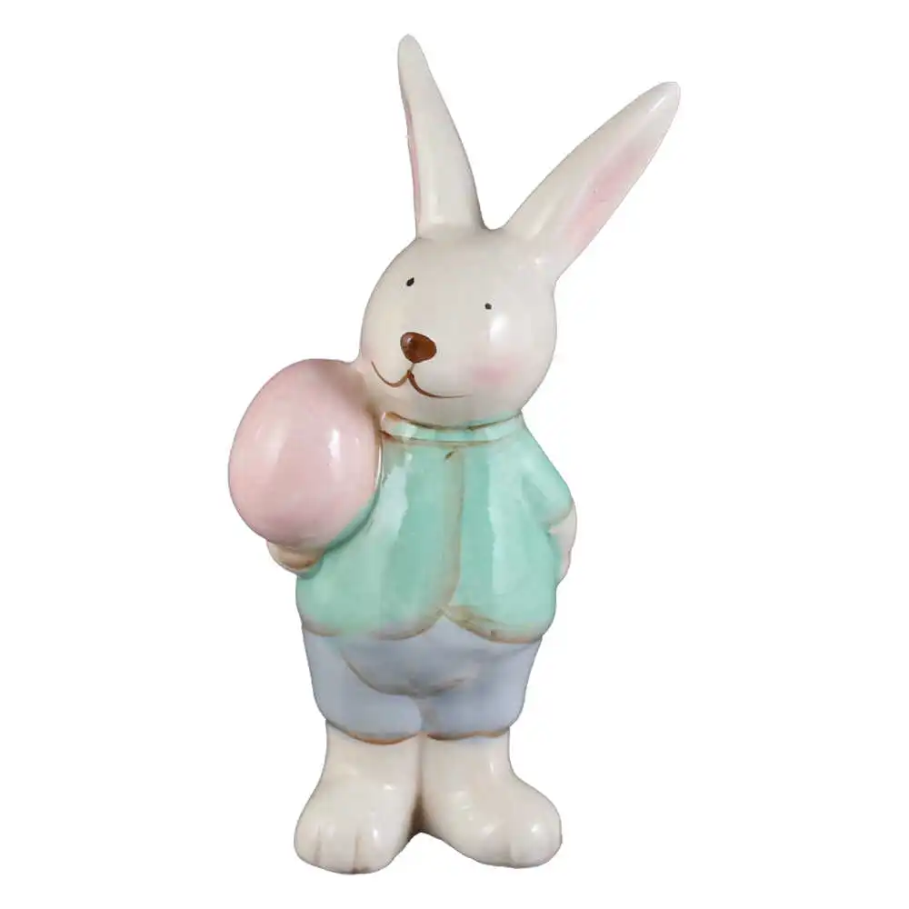 Figurina Iepuras cu ou 7x16 cm Figurina Iepuras cu ou 7x16 cm