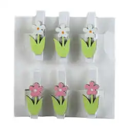 Set 6 cleme decorative din lemn 4.5 CM