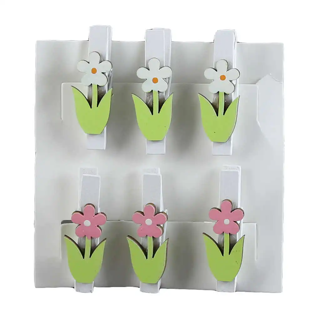 Set 6 cleme decorative din lemn 4.5 CM Set 6 cleme decorative din lemn 4.5 CM