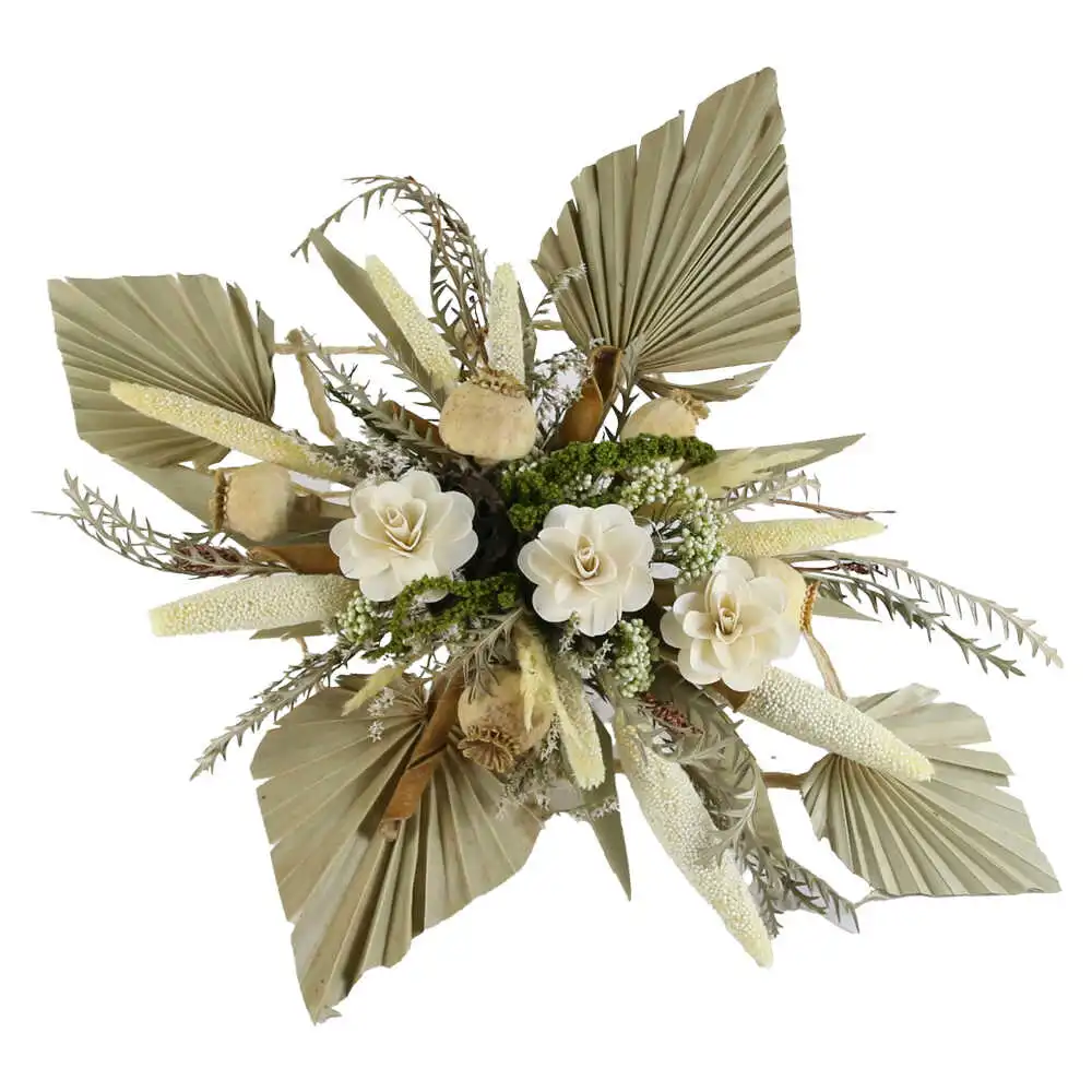 Decoratiune de perete cu plante uscate 50x45 CM Decoratiune de perete cu plante uscate 50x45 CM