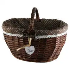 Cos cumparaturi din rachita cu husa 46x33 CM